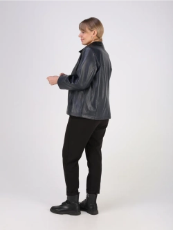 Кожаная куртка демисезонная натуральная оверсайз