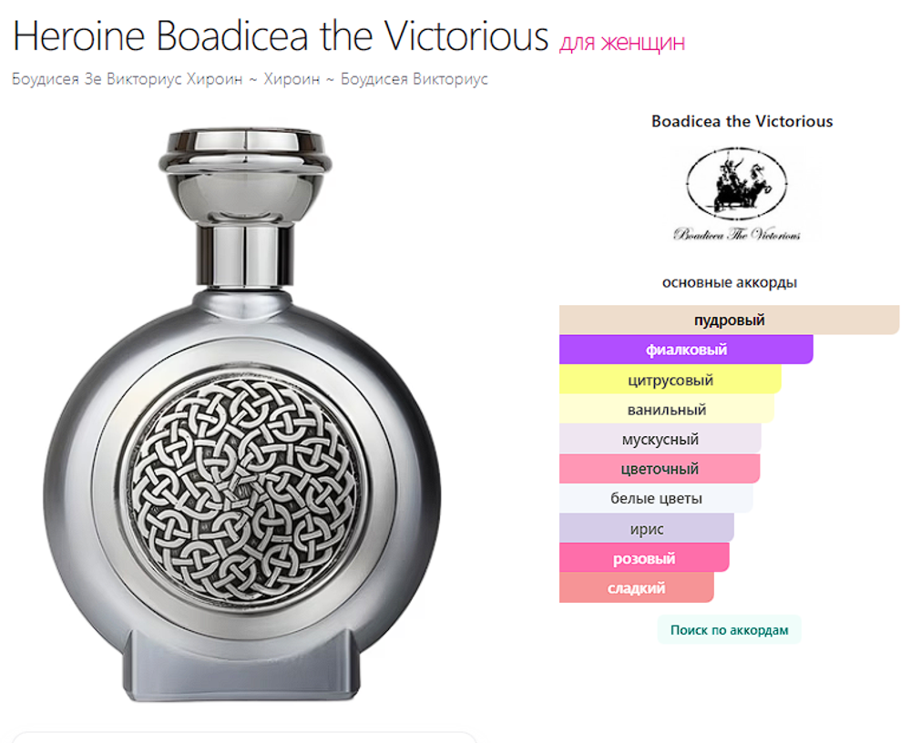 Heroine Boadicea the Victorious 100ml (Коробка парфюма без слюды, парфюм новый, распаковка для фото)