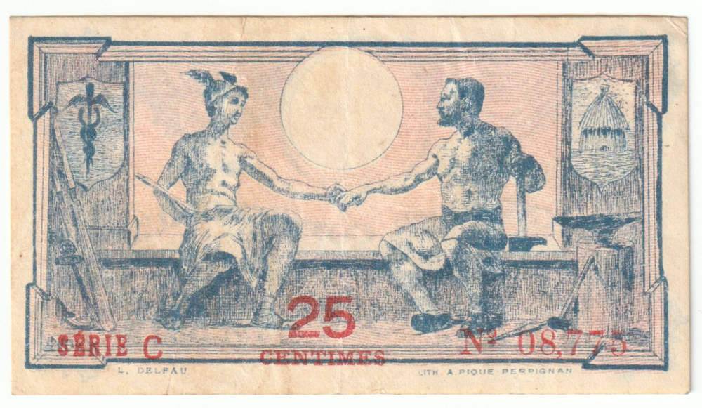 France 25 Centimes Pyrénées-Orientales 1920 – Regionalism & Emergency Issue