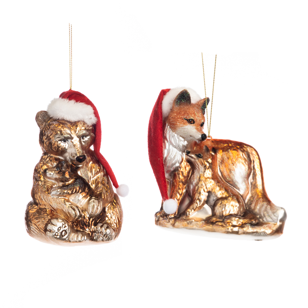 Мишка GLSS BEAR/FOX ASS/2 BRWN Стеклянные Goodwill Коричневый