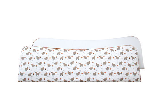 Мягкие бортики для кроватки KIDI soft "Серые овечки" (кант, сатин)