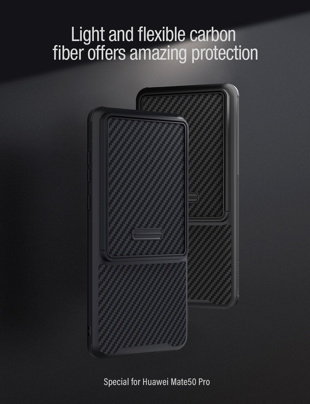 Чехол Nillkin Sinthetic fiber S Case с защитой камеры для Huawei Mate 50 Pro