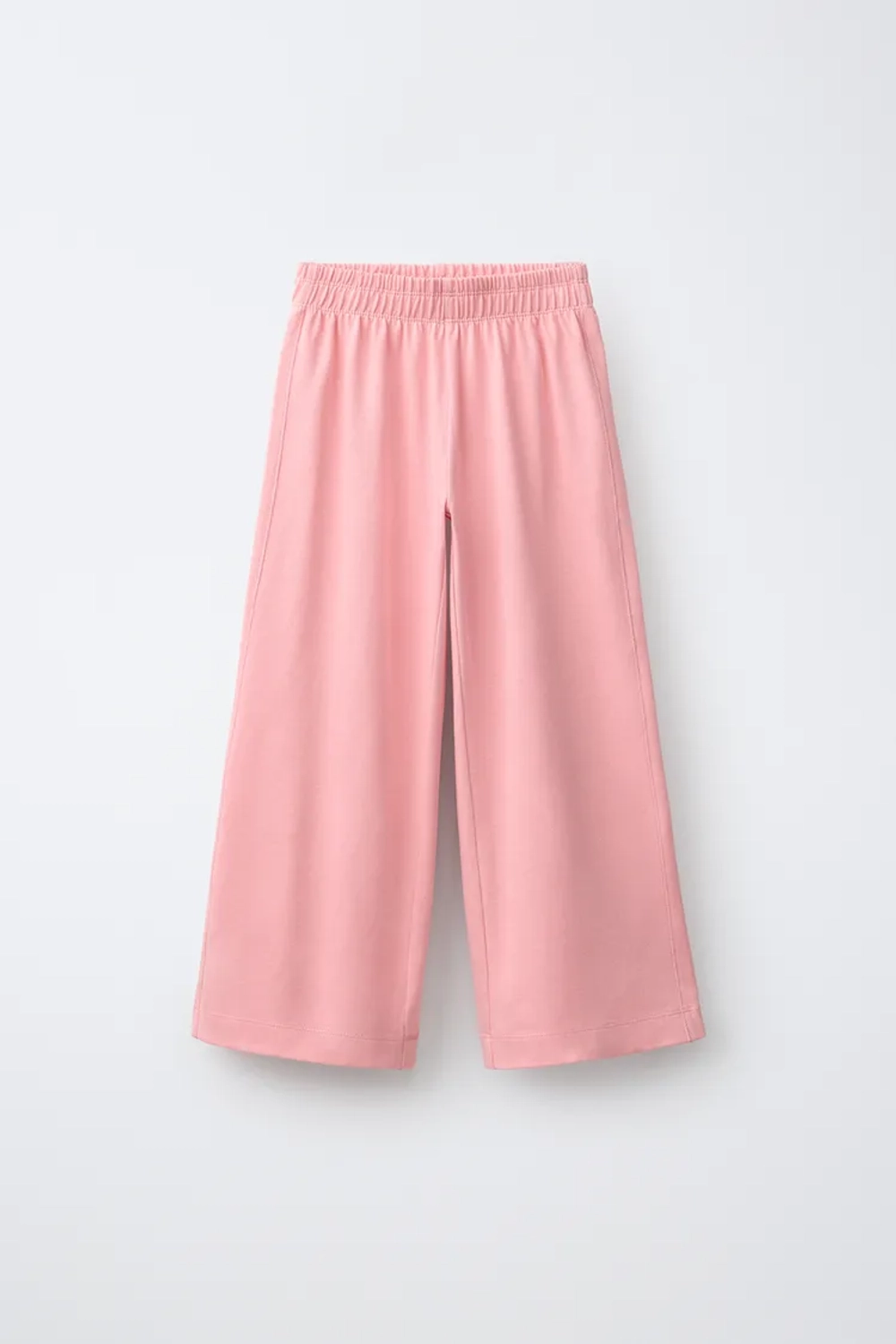 ZARA ПЛОТНЫЕ БРЮКИ WIDE LEG, РОЗОВЫЙ