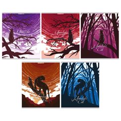 Dəftər \ Тетрадь 48 листов А5 клетка  Лунные коты