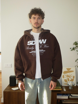 ZIP-HOODIE "SDW" Brown
