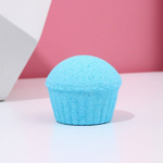 Бомбочка для ванны в форме кекса «Сияние звезд!» с ароматом ванили и молока - 120 гр. (Цвет: голубой)