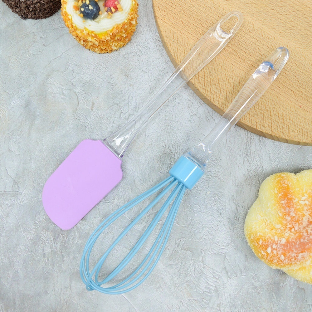 Набор кухонных принадлежностей силиконовый: лопатка+венчик, 24.3*4.9см/25*5см, NNATA200