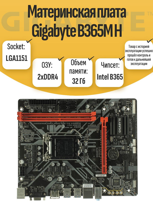 S-1151_v2 Материнская плата Gigabyte B365M H