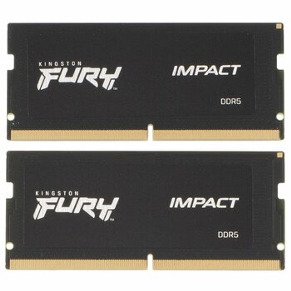 Оперативная память KINGSTON FURY Impact DDR5 32GB 4800MHz CL38 SODIMM KF548S38IBK2-32