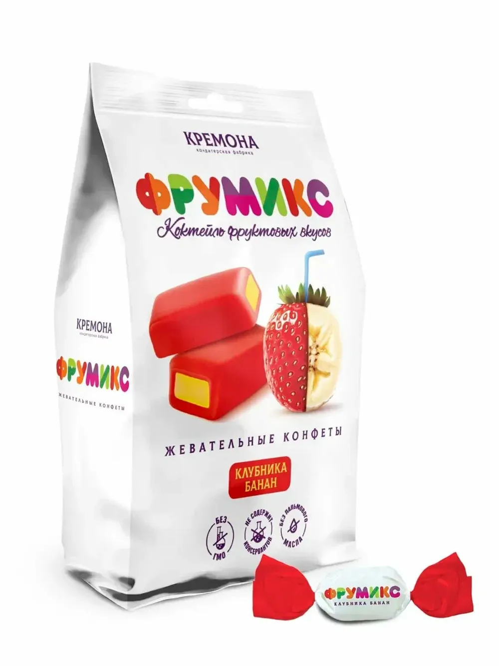 Жевательная конфета "ФРУМИКС" клубника банан 150гр
