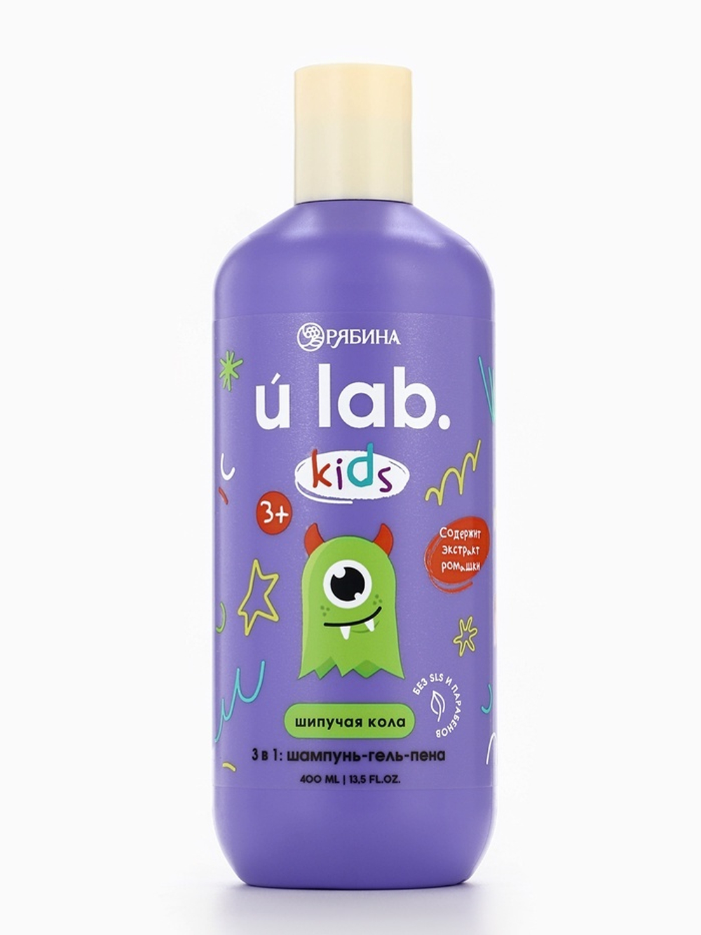 Детский шампунь-гель-пена 3 в 1 «Монстрики», 400 мл, аромат шипучей колы