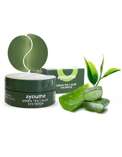 [AYOUME] Патчи для глаз от отечности с экстрактом ЗЕЛЕНЫЙ ЧАЙ и АЛОЭ Green Tea Aloe Eye Patch, 1.4гр*60шт