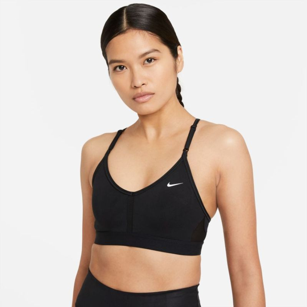 ТОП теннисный Nike Indy Bra V-Neck W - черный