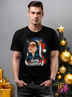 Футболка Merry Christmas снегурочка