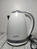 Чайник 1,8л нерж Maxtronic 1500Вт бело-серый  пластик 311А MAX