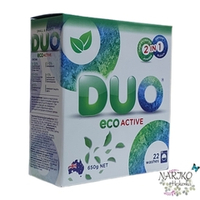 Экологичный гипоаллергенный стиральный порошок DUO Eco Active универсальный концентрированный на 22 стирки, 650 гр.