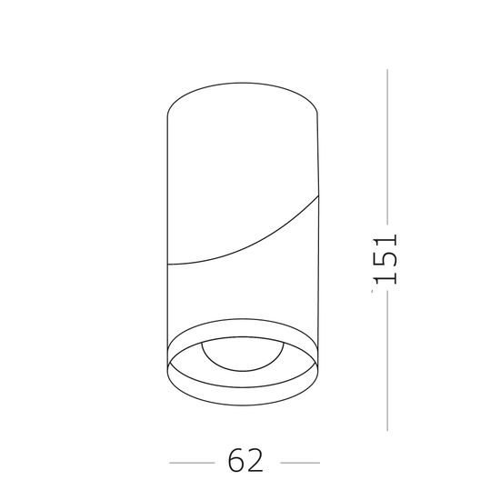 ST650.542.10 Светильник потолочный Белый LED 1*10W 4000K 800Lm Ra>90 38° IP44 D62xH151 165-265V Накладные светильники