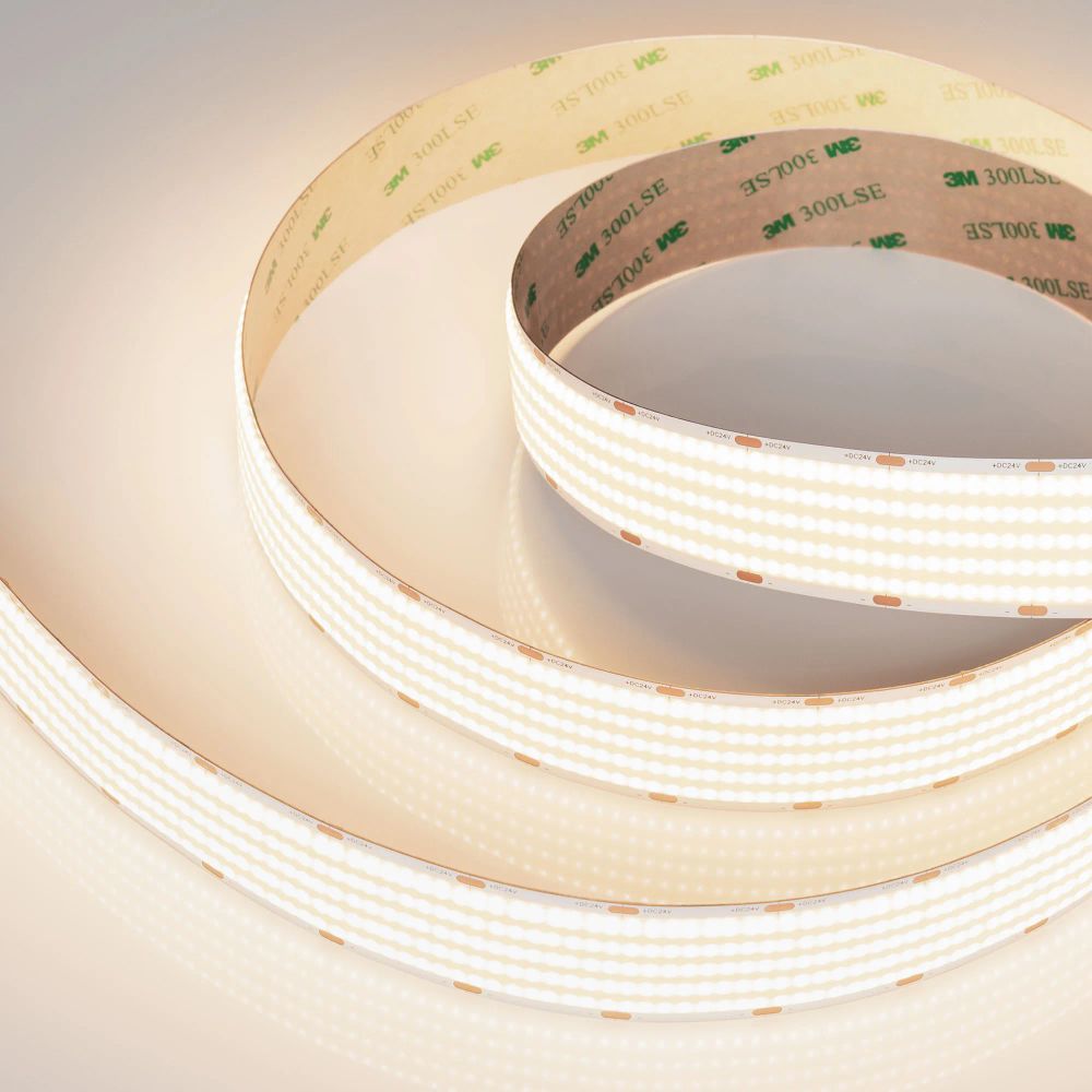 Светодиодная лента COB-X1600-30mm 24V Warm3500 (40 W/m, IP20, 5m) (Arlight, CRI>90) 052222