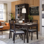 Раздвижной обеденный стол - IKEA EKEDALEN, 120/180х80 см, темно-коричневый, ЭКЕДАЛЕН ИКЕА