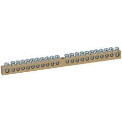 Шина ЭРА NO-122-36 PEN земля-ноль 8х12мм 22/1 латунная крепеж по центру | Шины N, PE, PEN