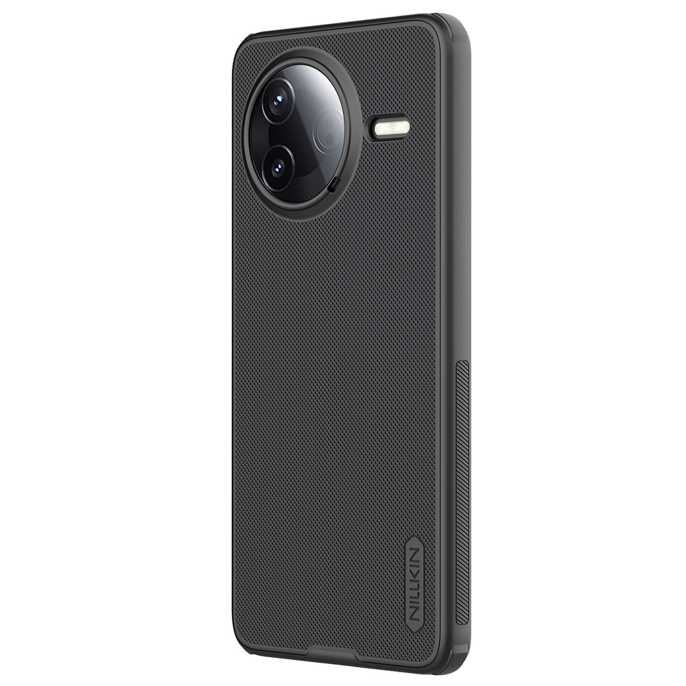 Усиленный чехол черного цвета от Nillkin для Xiaomi Poco F7 Pro и Redmi K80, серия Super Frosted Shield Pro