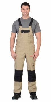 Полукомбинезон "Сириус-Вест-Ворк" (бежевый/черный)