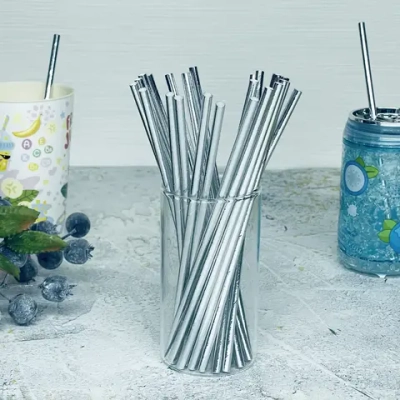 Трубочка для коктейля «Волшебство» 19,5 см d-6 мм (набор 25 шт), Серебро