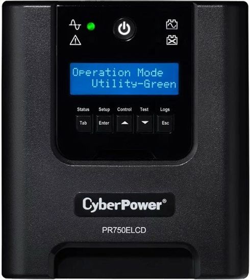 Источники бесперебойного питания (UPS, ИБП) CyberPower Источник бесперебойного питания CyberPower PR750ELCD Line-Interactive 750VA/675W USB/RS-232/EPO/SNMPslot (6 IEC С13)