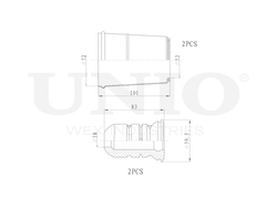 Комплект пыльник и отбойник UNIO DUC-50077