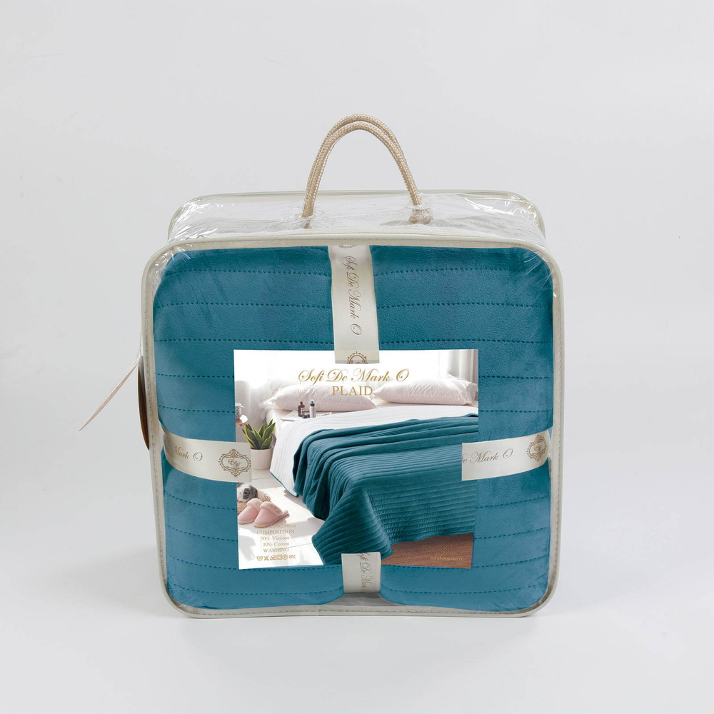 Плед 220х240 Sofi De MarkO Либерти синий