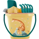 Песочный набор Lalababy Play with Me Busy Animals (ведерко, сито, совочек, грабельки, 4 фо