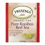 Twinings, чистый травяной чай, чистый красный чай ройбуш, без кофеина, 20 чайных пакетиков, 40 г (1,41 унции)