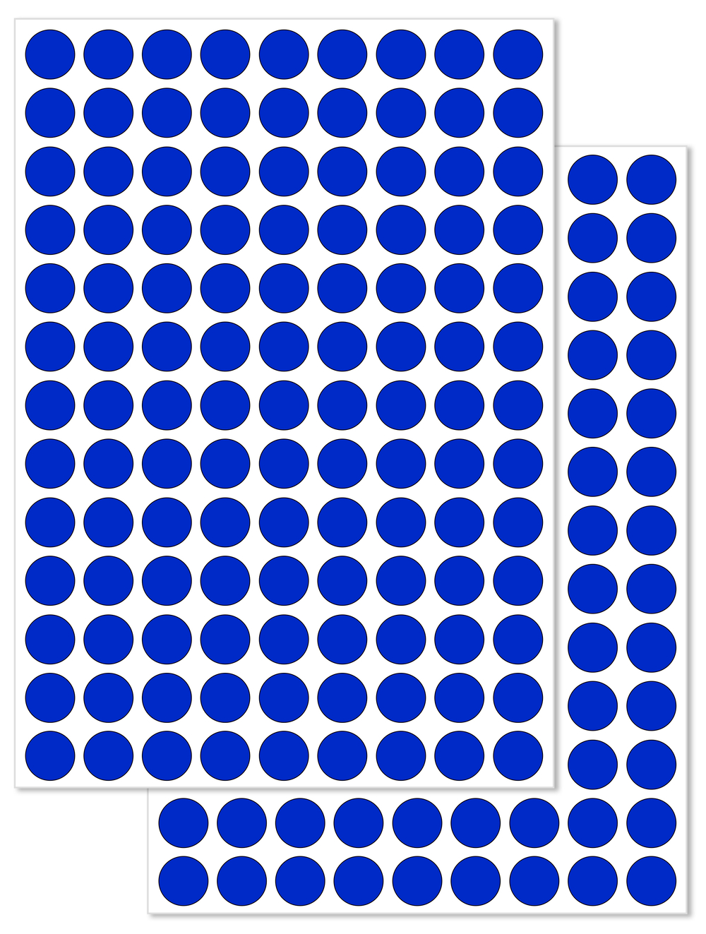 Синие виниловые наклейки для упаковки и маркировки Policomprint M20, 12 мм. 234 шт.