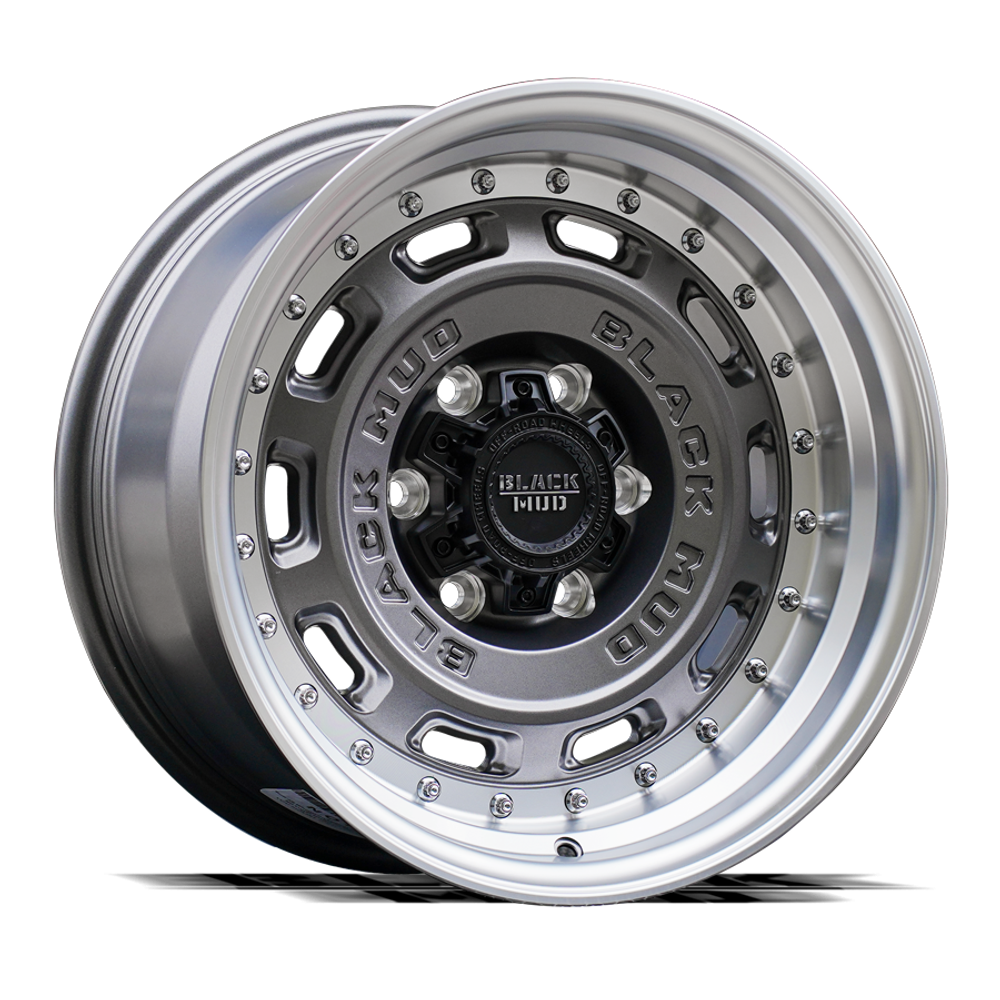 ?Диск колёсный литой BLACK MUD M580C R17 8,0 ET0 Matte Gunmetal/Machine Lip