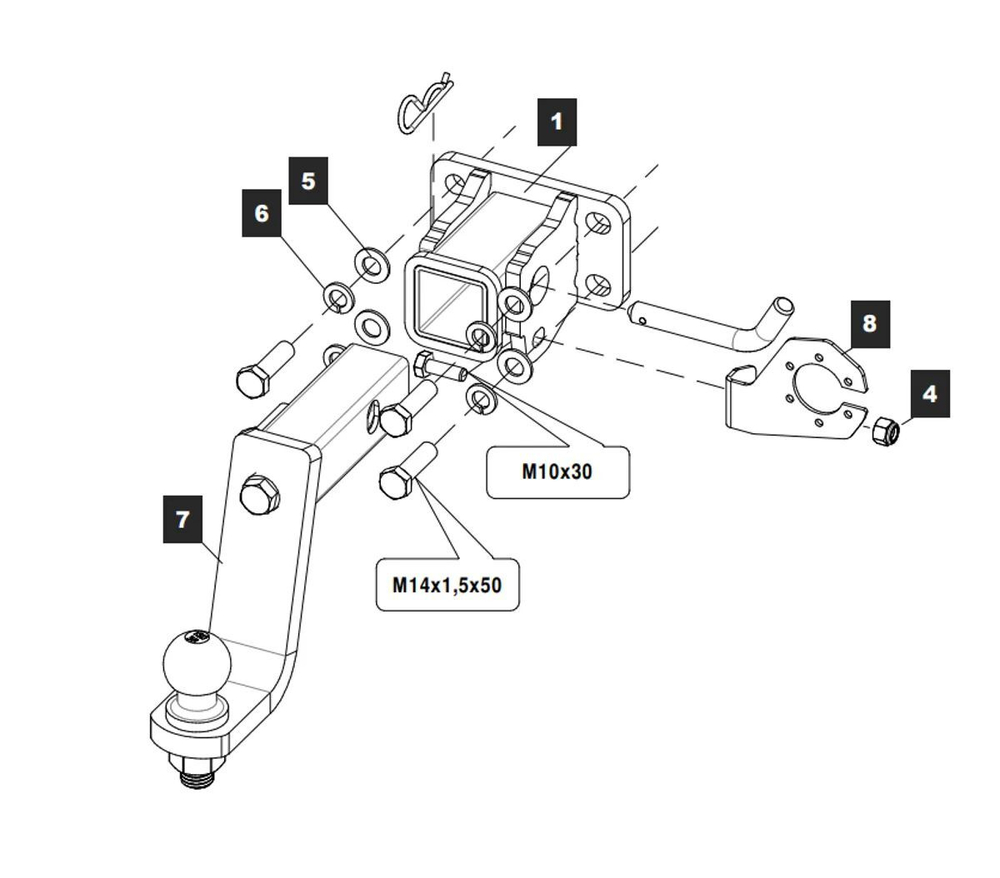 TOWRUS Фаркоп на Haval H9 2024-, Tank 500 06/2023-, Haval H5 2024-, Tank 300 2022-, Tank 300 Adventure 2022-, Tank 400 2023-. Необходима подрезка бампера. Тип шара: EA (E с антистуком). Нагрузки: 2500/120 кг, масса фаркопа 10,2 кг (без электрики в