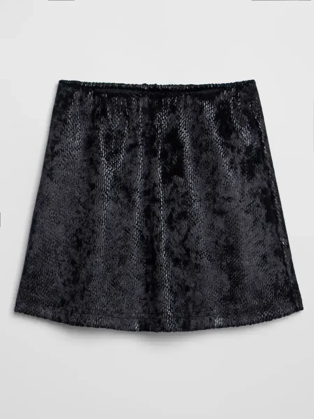 Юбка для девочки черная блестящая