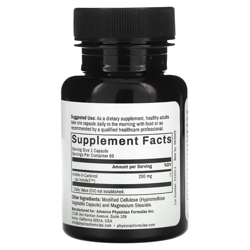 Advance Physician Formulas, индол-3-карбинол, 200 мг, 60 капсул