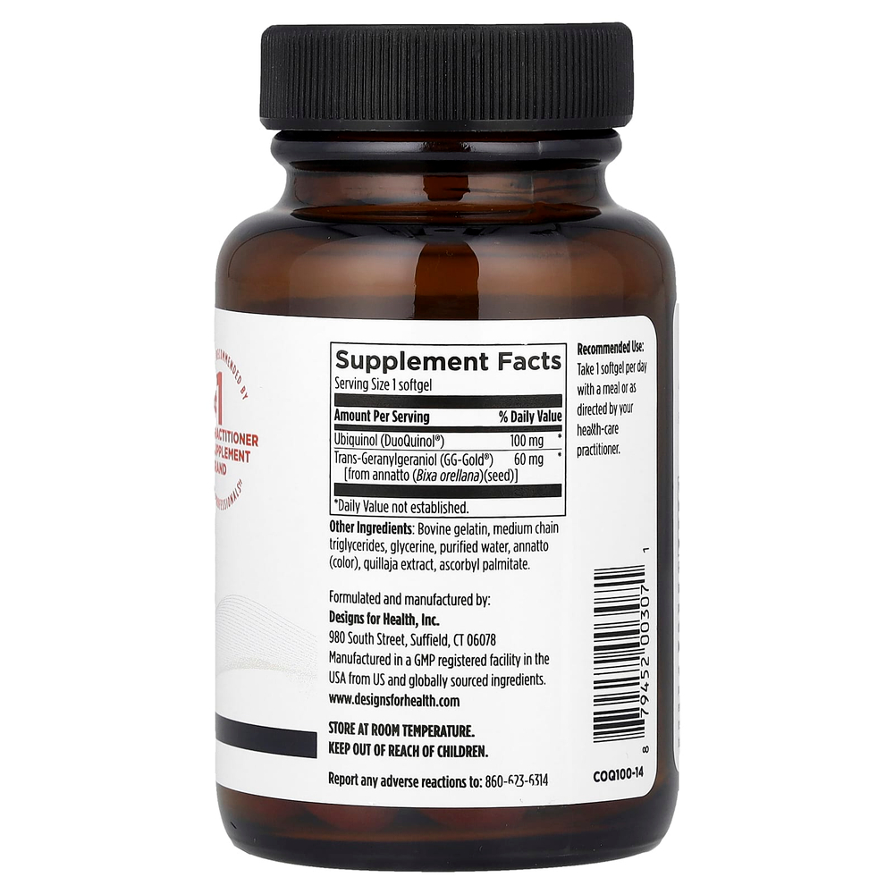 Designs For Health, CoQnol™ 100, 60 Softgels