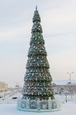 Уличная елка сегментная "Сибирская" (пвх) 13 м