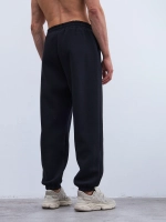 Брюки мужские с начесом (черный)