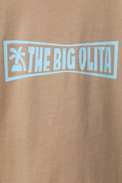 ZARA ФУТБОЛКА С ЛОГОТИПОМ, СВЕТЛО-КОРИЧНЕВЫЙ