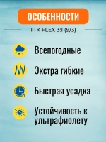 Гибкая термоусадочная клеевая трубка ТТК "Flex"(3:1)-9/3 чёрная с коэффициентом усадки 3:1 (КВТ)