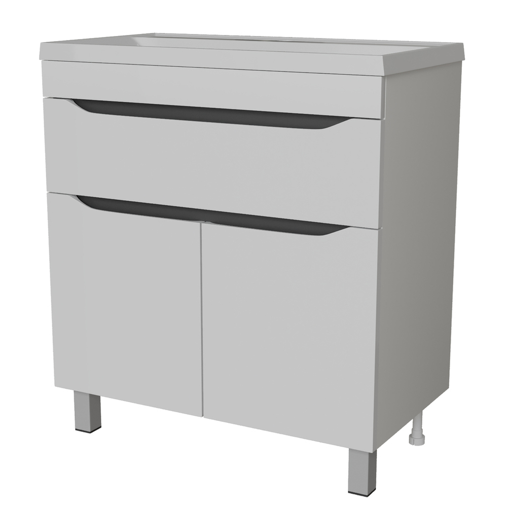 Тумба д/ванной "Лайн-80"  под раковину Фостер 80 (Kirovit)/Fest-80 (Sanita Lux) (ПВХ)