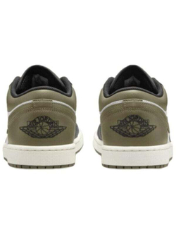 Кроссовки Jordan 1 Low Black Toe Medium Olive