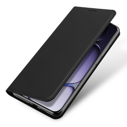 Чехол книжка из кожи черного цвета для OnePlus Nord 6, серия Skin Pro Series от Dux Ducis
