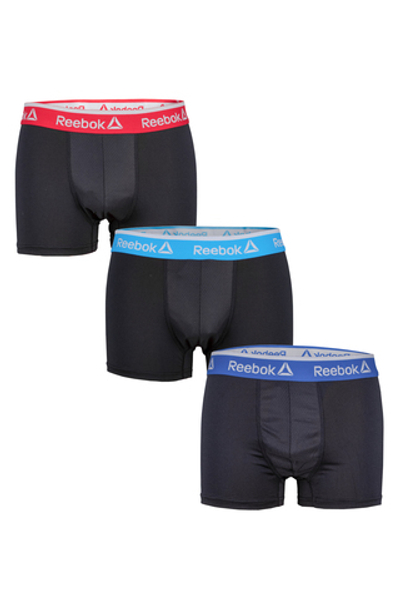 Мужские боксеры спортивные Reebok Mens Short Sports Trunk Millar - black/cyan/red/cobalt