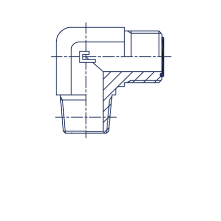 Штуцер FC90 D12 ORFS 13/16 - NPTF 3/4