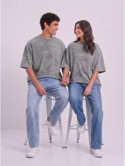 Футболка серый меланж  oversize