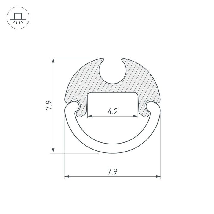 Профиль Arlight ARH-Round-D8-2000 Anod 036325