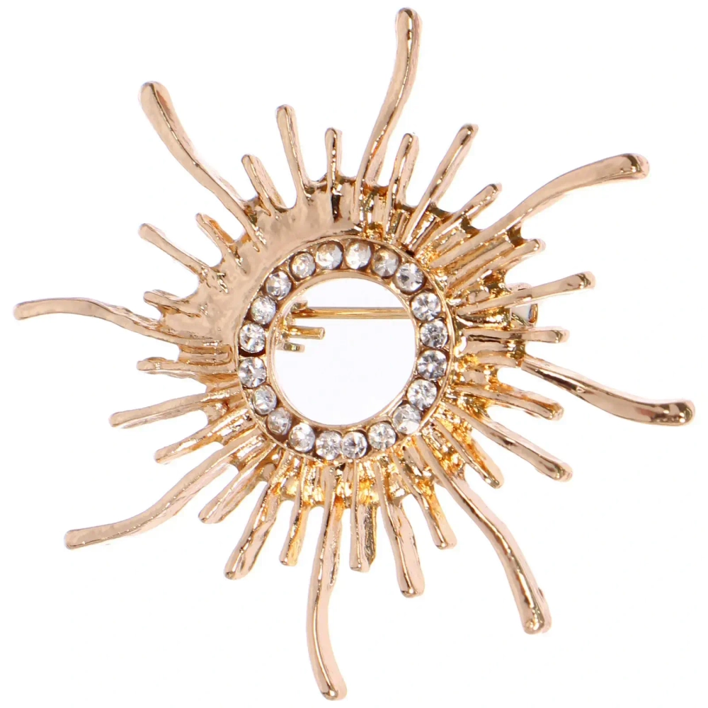 Брошь «GOLD Podarok», Восходящее Солнце, цвет как на фото, 4.5см (символ Страсти и Любви)